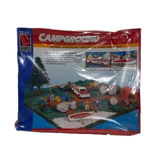 ❤️SOLD❤️Vintage Life Like  Build-A-Scene Campground Kit Model 1374 New In Box